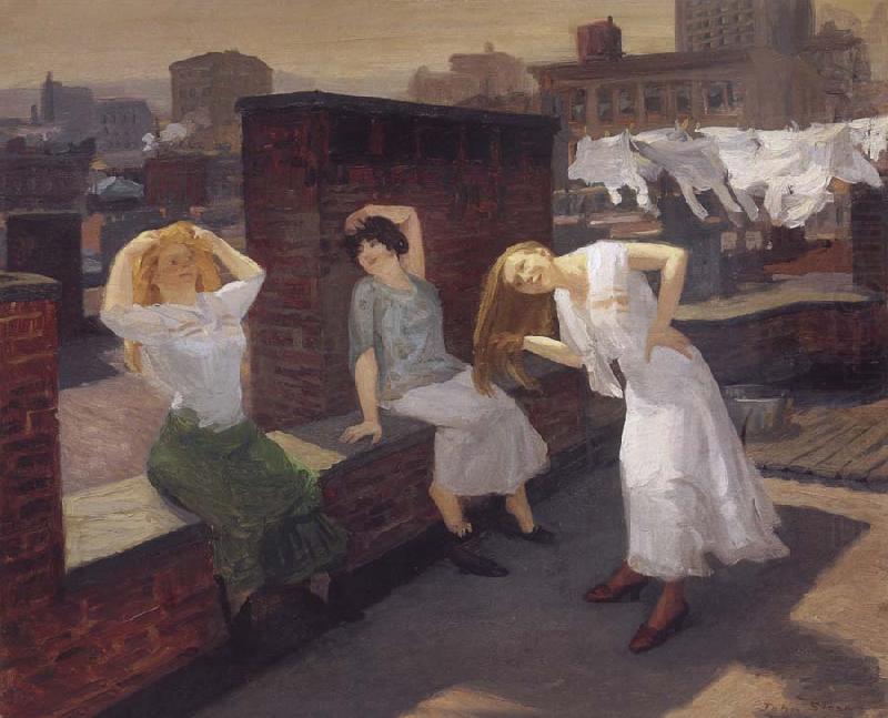 John sloan Sunday,Women Drying Their Hair oil painting picture